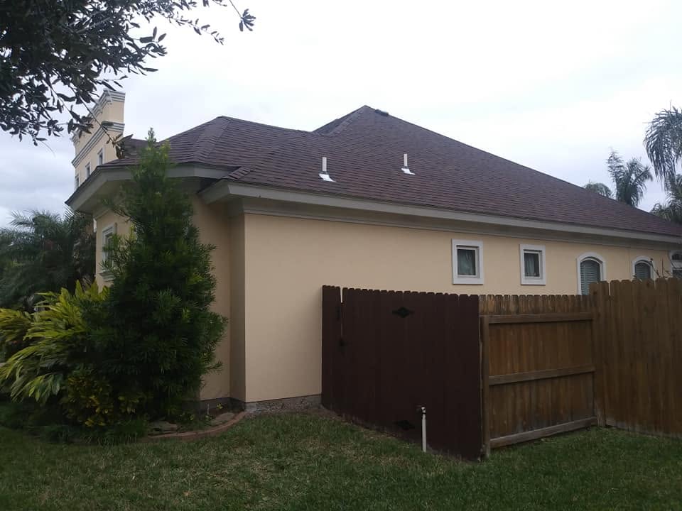 Side view of new roof